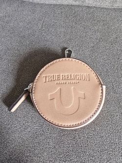 True Religion Change Purse Wallet Clip On Keychain