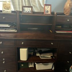 3 Part Office Desk And File Cabinet