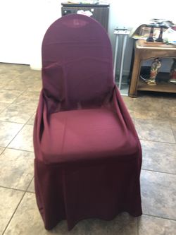 Very nice chair burgundy pillowcase georgette fabric good quality no wrinkles