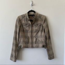 VintageGuess Jeans Plaid Full Zip Light Jacket