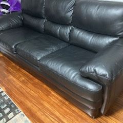 Leather Couch Cum Queen Bed