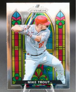 Panini 2021 Prizm Stained Glass Mike Trout SG-1 Insert Los Angeles Angels