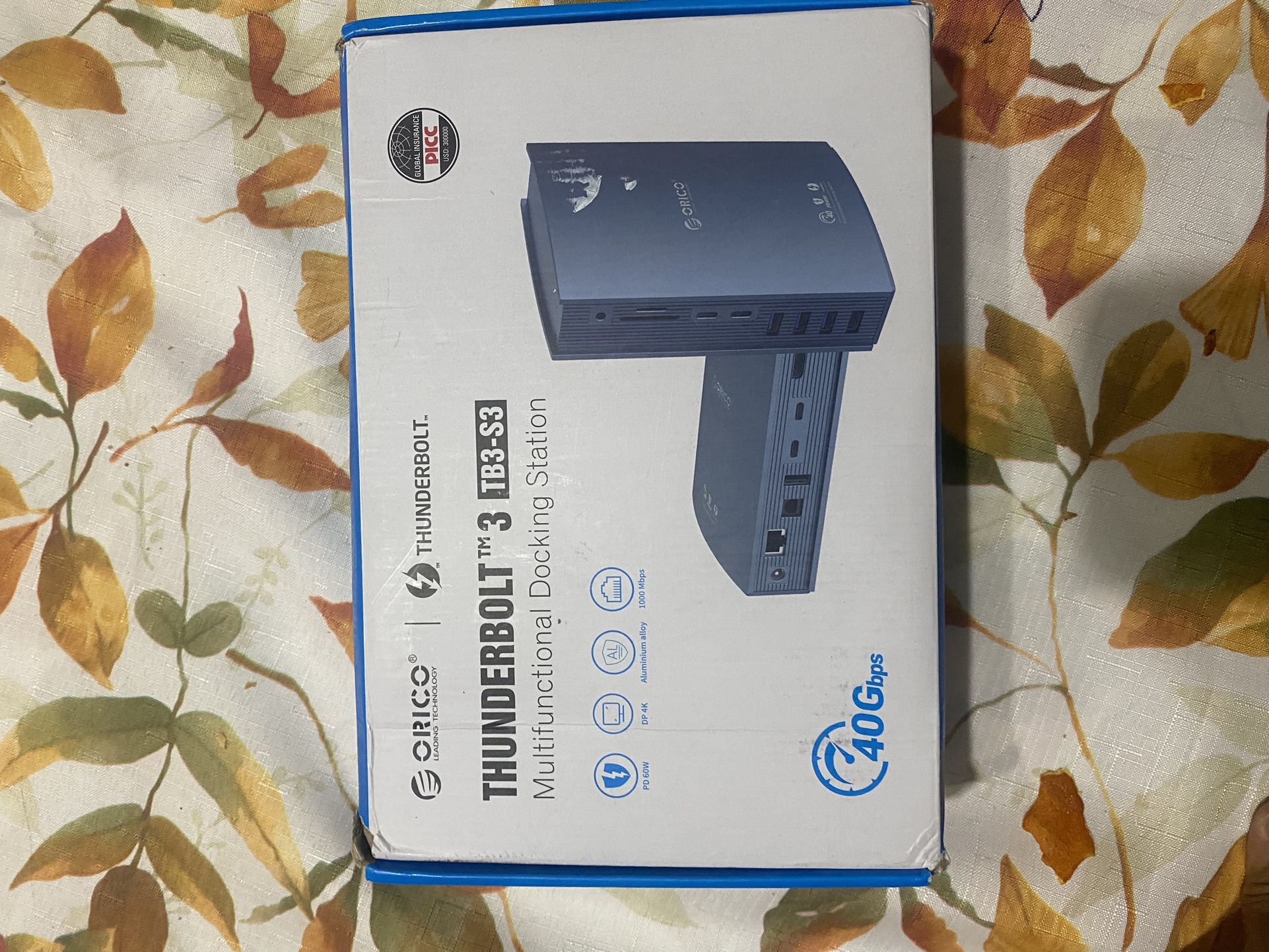 Thunderbolt 3 Dock, ORICO USB C Docking Station Dual Monitor, 15 in 1 Docking Station for USB-C Laptop, Dual 4K@60Hz Display, DP1.4 Displayport,USB-A