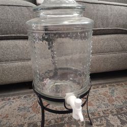 Glass Beverage Dispenser with Stand