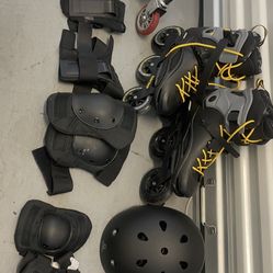 Roller Blades , Pads 