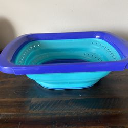 Collapsible over the sink strainer