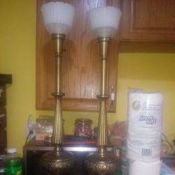 Vintage Brass/bronze Table Lamps