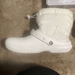 White Winter Crocs  Read Description Below
