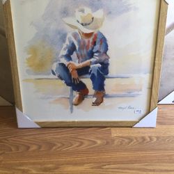 Cowboy Framed Art 