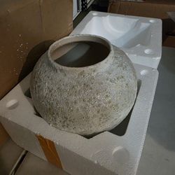 Rustic White Ceramic Vase Farmhouse Round Flower Clay Pottery Large Terracotta Floor Vases for Decorative Centerpiece Vintage Home Decor Aesthetic