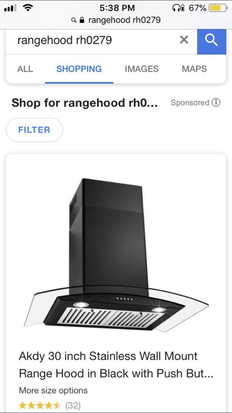 Range Hood 30 inch