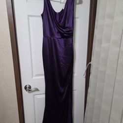 Purple Satin Dress Size Medium