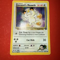 Pokemon TCG Giovannis Meowth 74/132 Gym Challenge LP