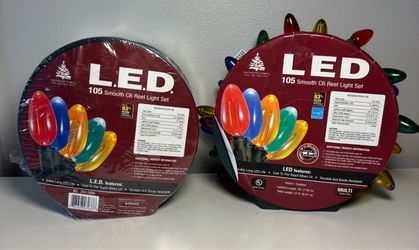 Lot of 2 Reels Enchanted Forest Smooth C6 LED Multi-Color Christmas Lights🎄Read Full Description Below🎄
