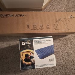Camping Tent And Air Mattress Fits Inside Tent Queen 