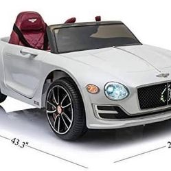 ⚪️⚪️ AVAILABLE ON CHRISTMAS EVE 🎄 !!BRAND NEW 12V LUXURY REMOTE CONTROL Electric Kid Ride On Car Power Wheels Bentley EXP12 with LED lights, scissors