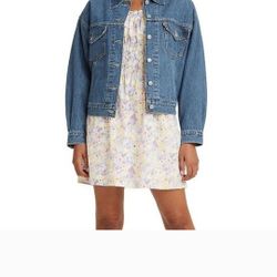 NWT! Levi's Cool Moisture Wicking Cotonized Hemp Blue Denim Trucker Jacket