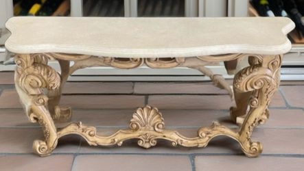 HAND CARVED ITALIAN STYLE CONSOLE TABLE