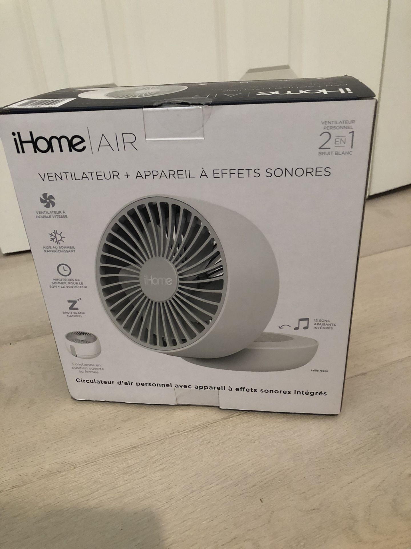 iHome 2-in-1 Fan and White Noise Sound Machine