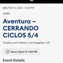 Aventura Concert Sat May 4th