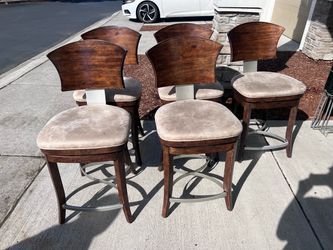 5pc swivel dining chairs