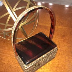 Gorgeous Mid 1950’S Tortoiseshell Lucite handbag by Tyrolean, Inc.