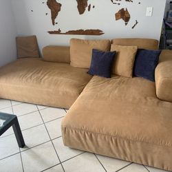 Suede Brown Sofa