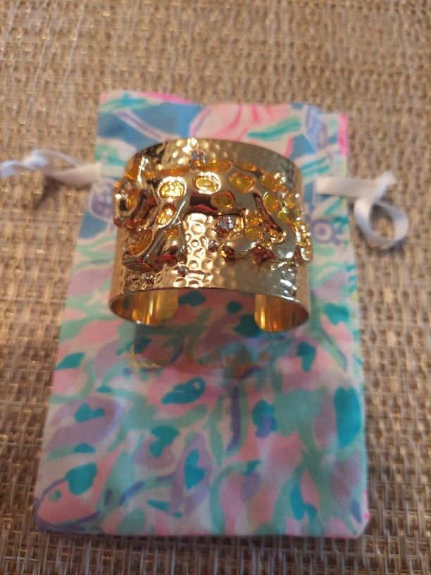 LILLY PULITZER CUFF LEOPARD BRACELET