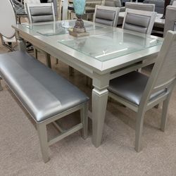 Table And 4 Chairs And Bench New