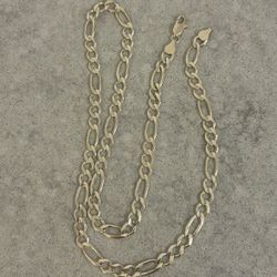 14k Gold Figaro Link chain 24"