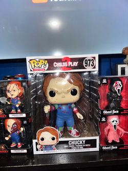 Chucky Funko + Chucky bobble head + Ghostface bobble head
