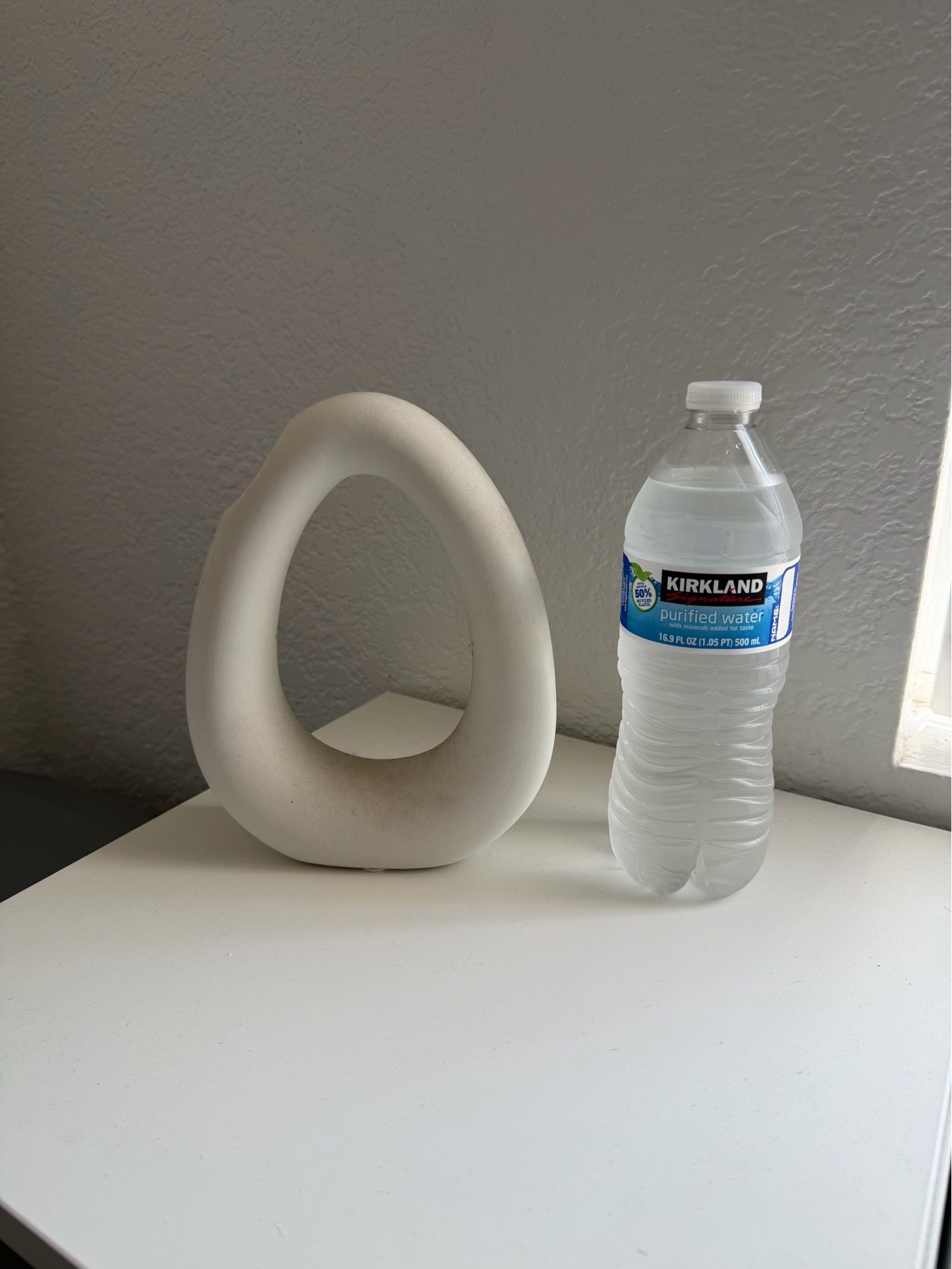 White Oval Loop Decorative Vase | Modern Minimalist Decor