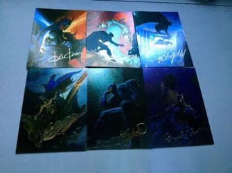 1995 Batman Master Series SPECTRA-ETCH FOIL FANTASY INSERT 6 CARD SET Skybox DC