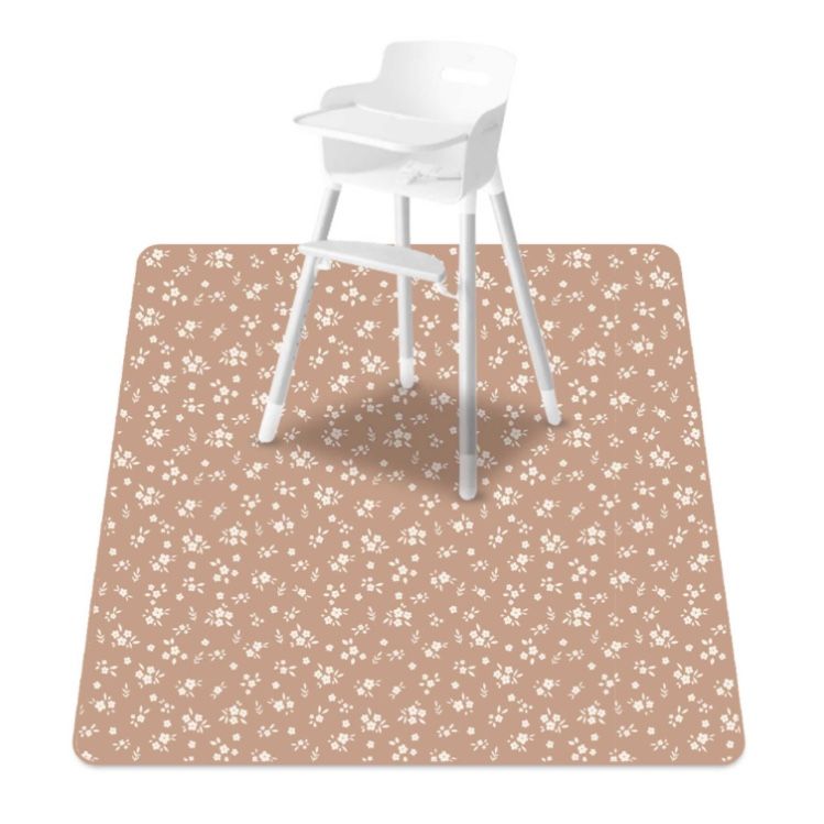 CoolaPeach Baby Splat Mat For Under High Chair, 51 X 51 Inch Wipeable Splash Mat?Floor Protector