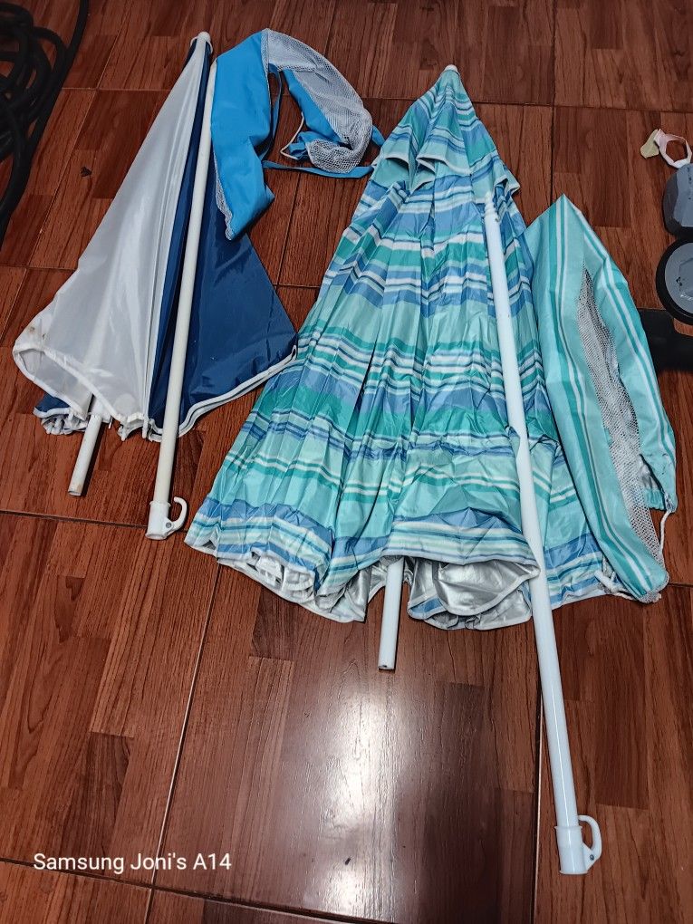 2 Oversized Beach Umbrellas