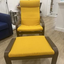Ikea Armchair and Ottoman