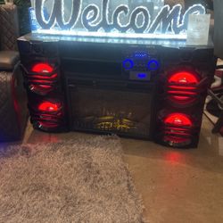TV STAND SURROUND SOUND FIREPLACE