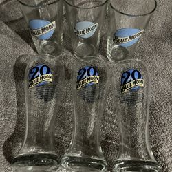 Blue Moon Beer Glasses 
