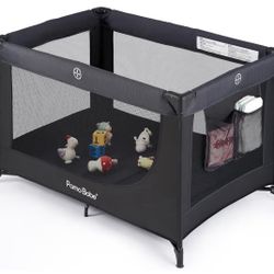 Black Playpen And Infant Chair