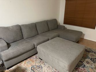 Large couch and ottoman