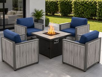 Brand new patio set fire pit propane
