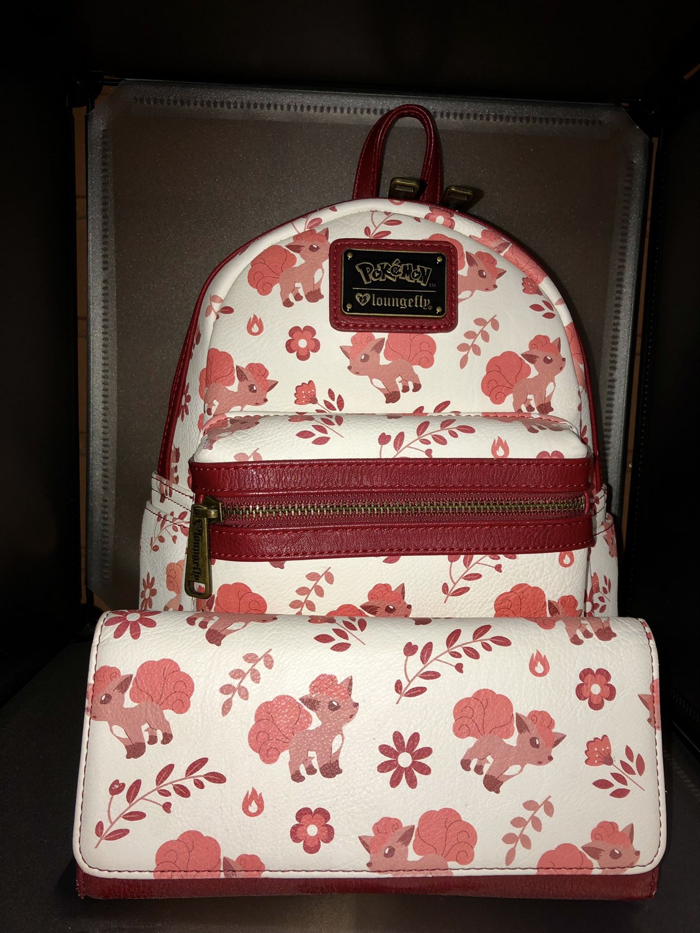 Rare Vulpix Pokémon Loungefly Mini Backpack  & Wallet