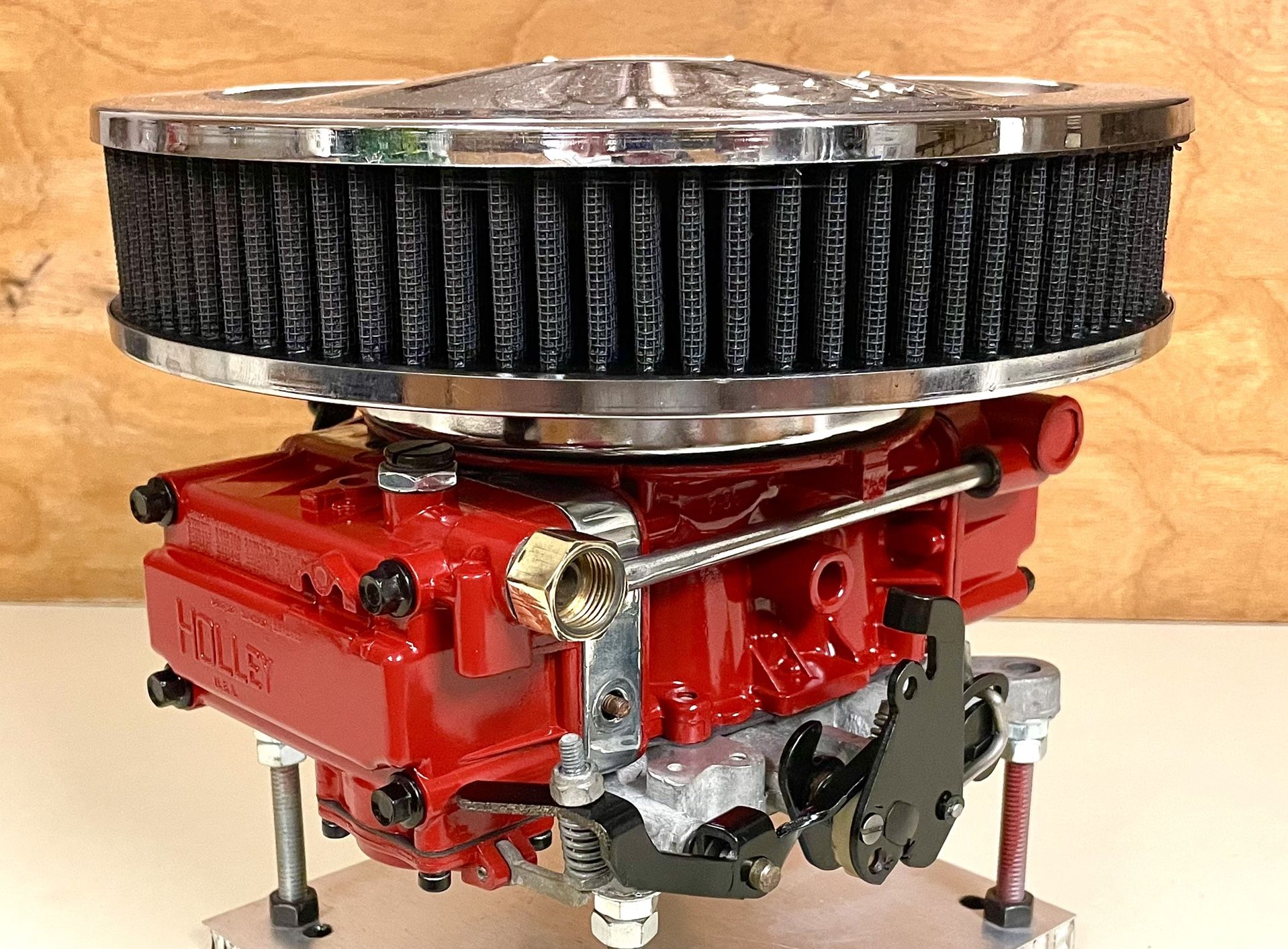 Rebuilt Holley 600 CFM Carburetor, Painted and Polished, 1850-1, Manual Choke