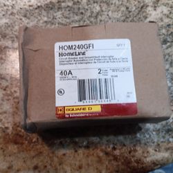 Square D Homeline GFI Breaker Two Pole 40 Amps 