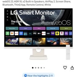 LG 27” Smart Monitor 