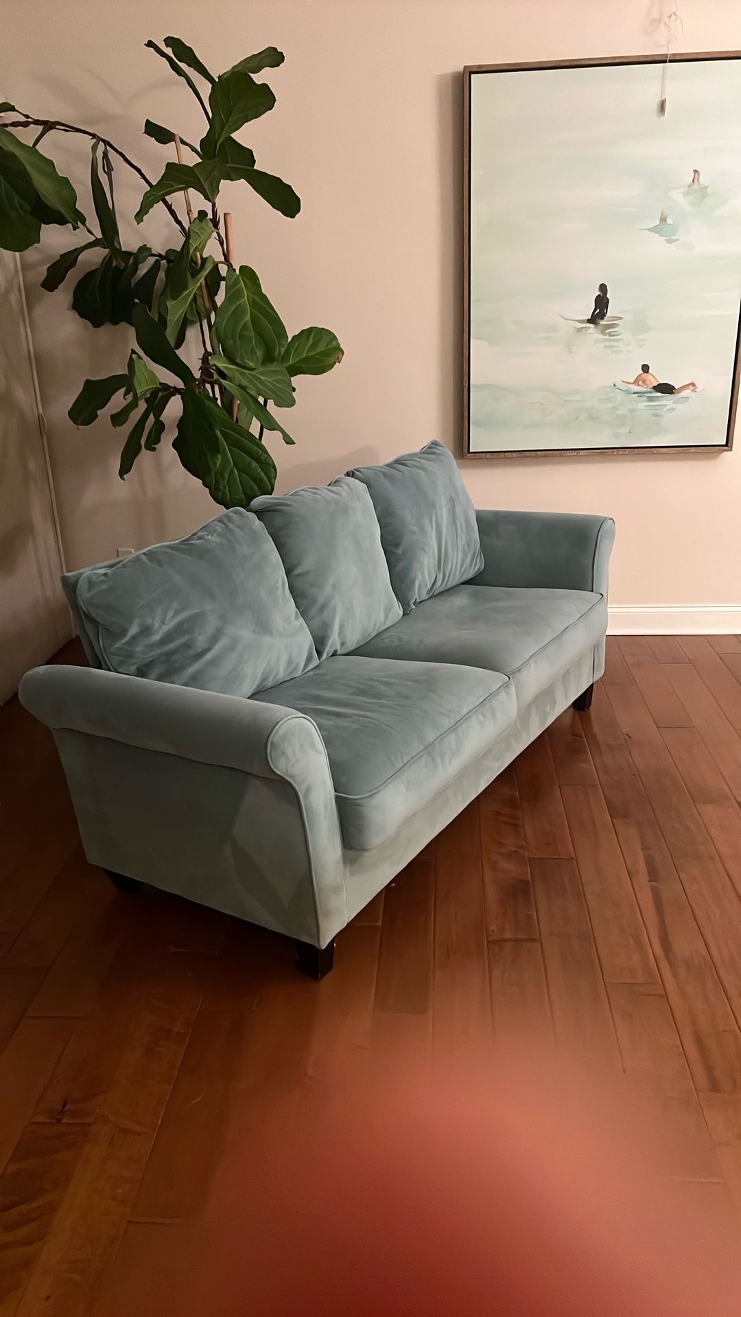 FREE Turquoise Velvet Sofa