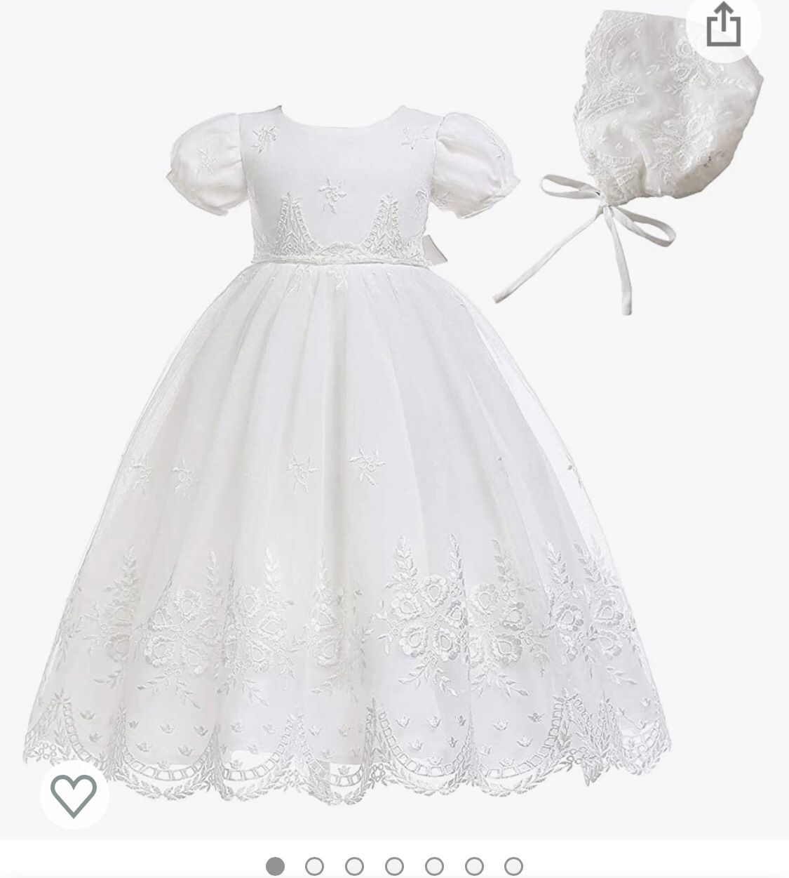 3Pcs Infant Baby Girl Tutu Tulle Wedding Gown Dress+ Lace Cardigan + Baptism Hat Party Outfits