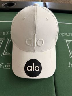 ALO White on White Logo Baseball Cap/Hat - Unisex Adults - Adjustable - NWOT