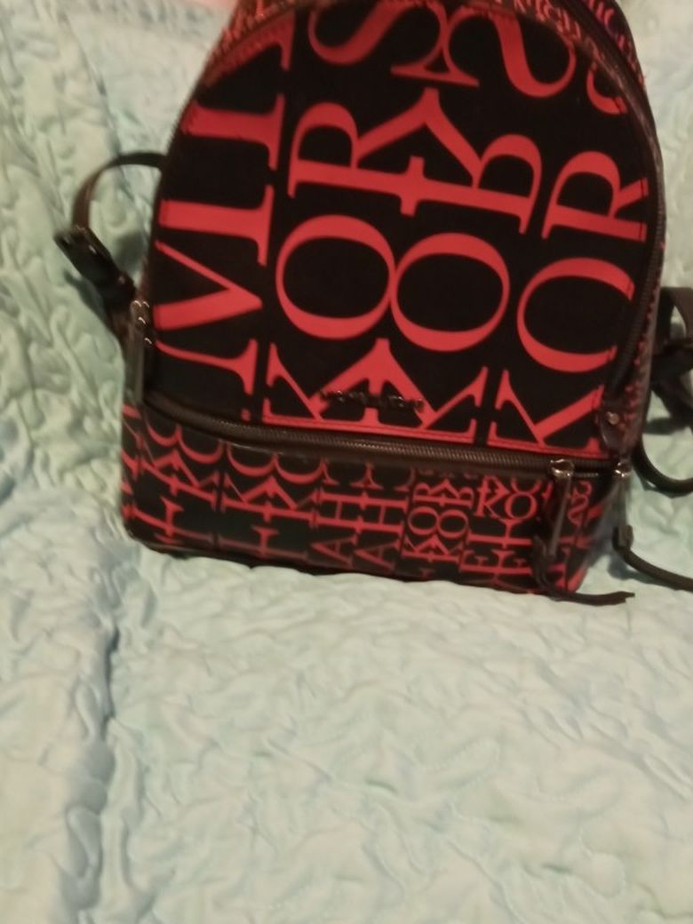 Pink And Black Michael Kors Backpack