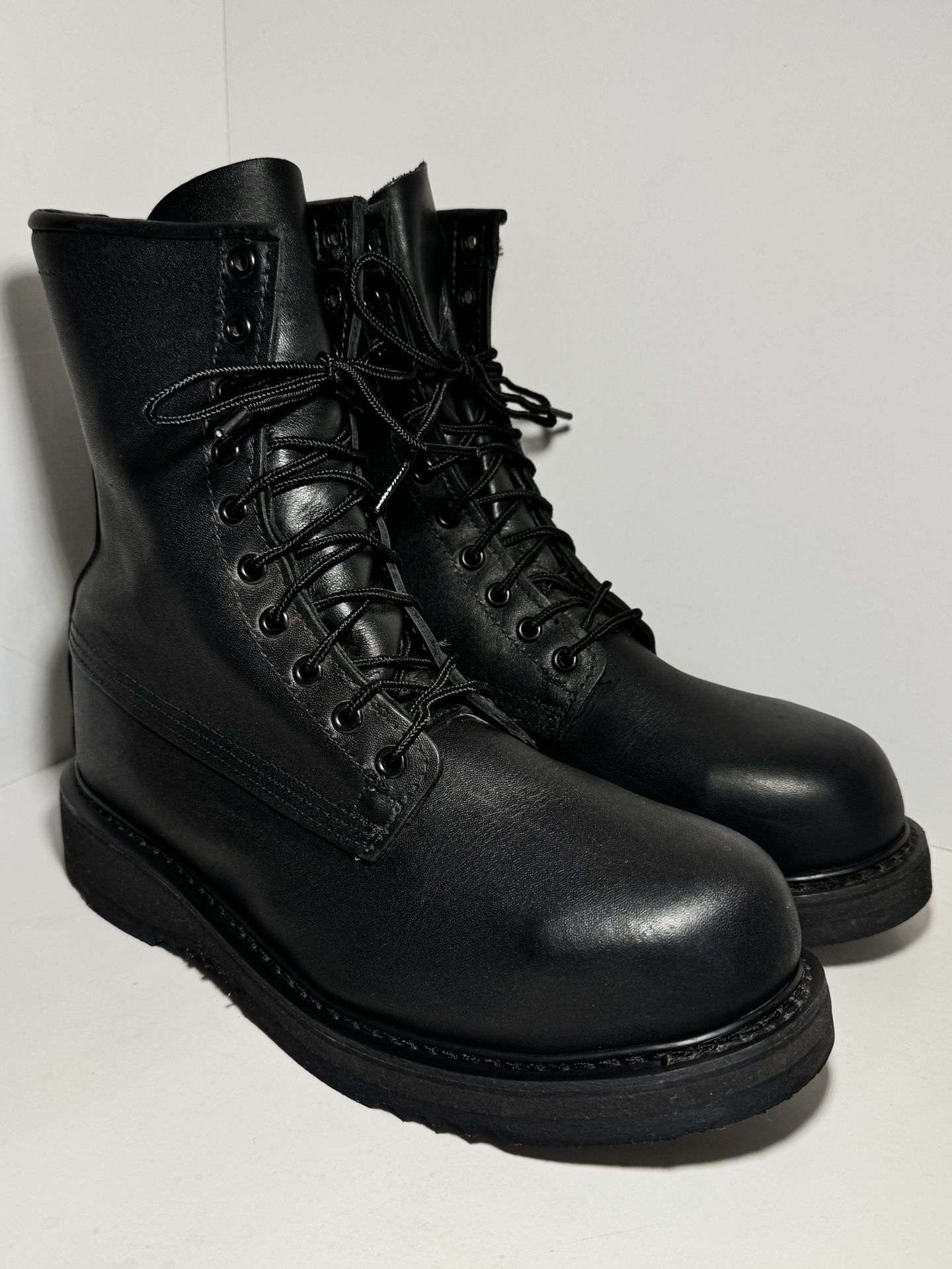 Bates Army/Navy Steel Toe Safety Boots E01950A Mens 9 W Black